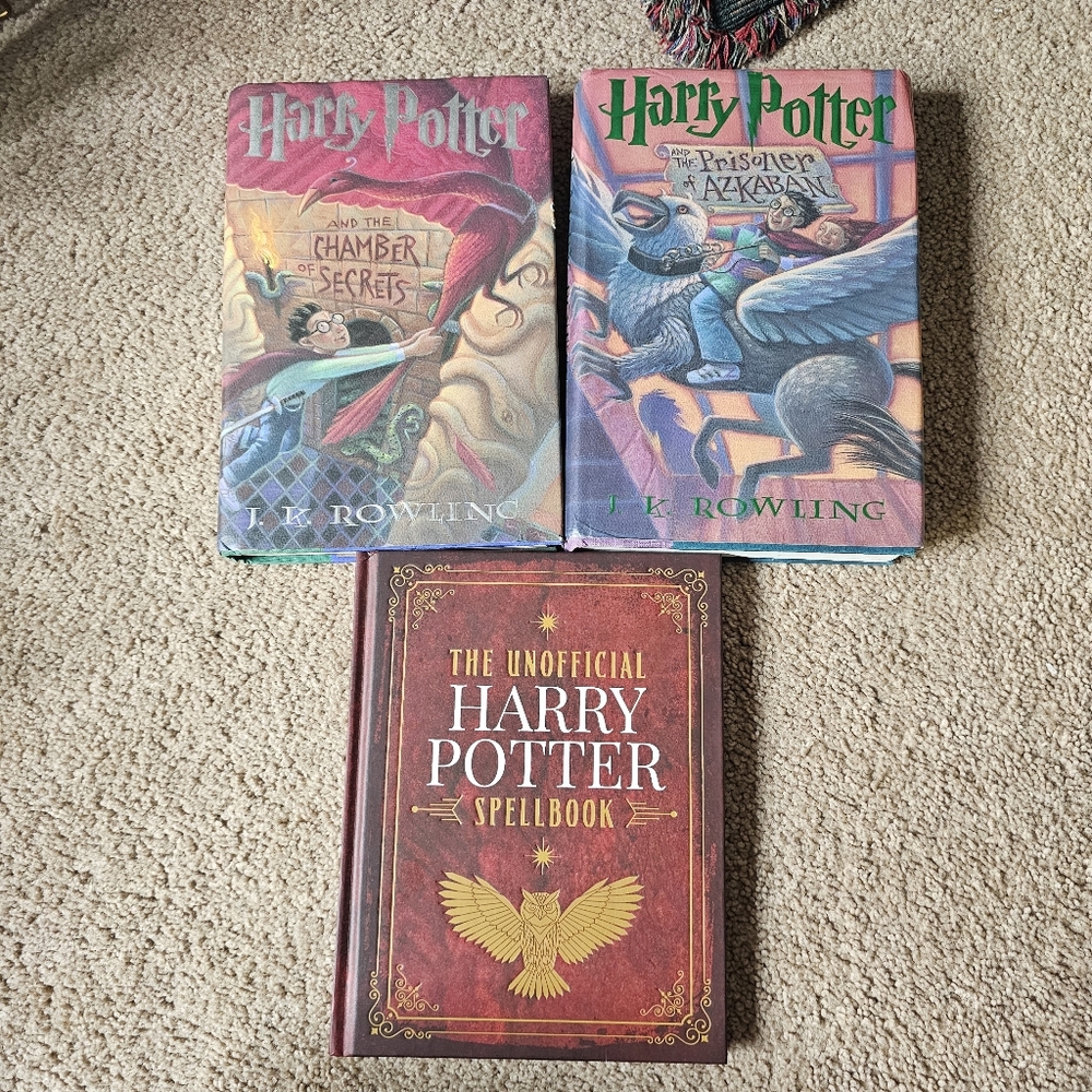 Set Of 3 Harry Potter Books. One Is First Edition.